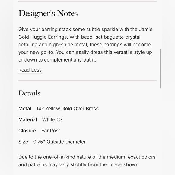 NWT Kendra Scott Jamie Huggie Earring - Picture 5 of 5